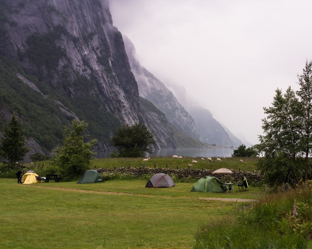 Lysebotn camping i Norge